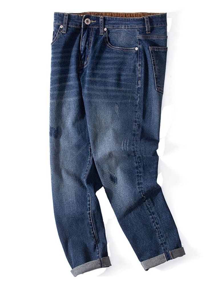 Jeans Pour Hommes À Fermeture Éclair Et Bloc De Couleur