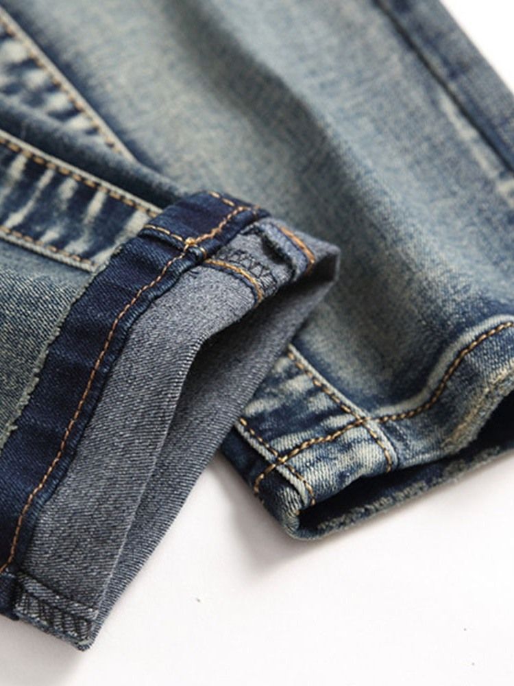 Jeans Pour Hommes À Fermeture Éclair Vintage Usés