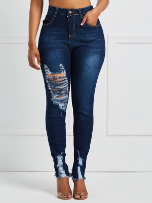 Jeans Skinny Déchirés Pour Femmes