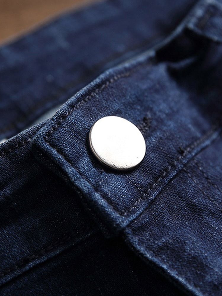 Jeans Slim Pour Hommes Européens À Taille Moyenne Et Patchwork À Blocs De Couleurs Droits