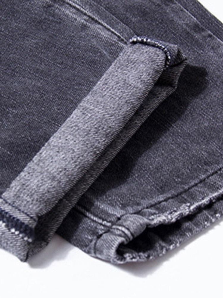 Jeans Taille Homme Zippé À Blocs De Couleur Et Poche