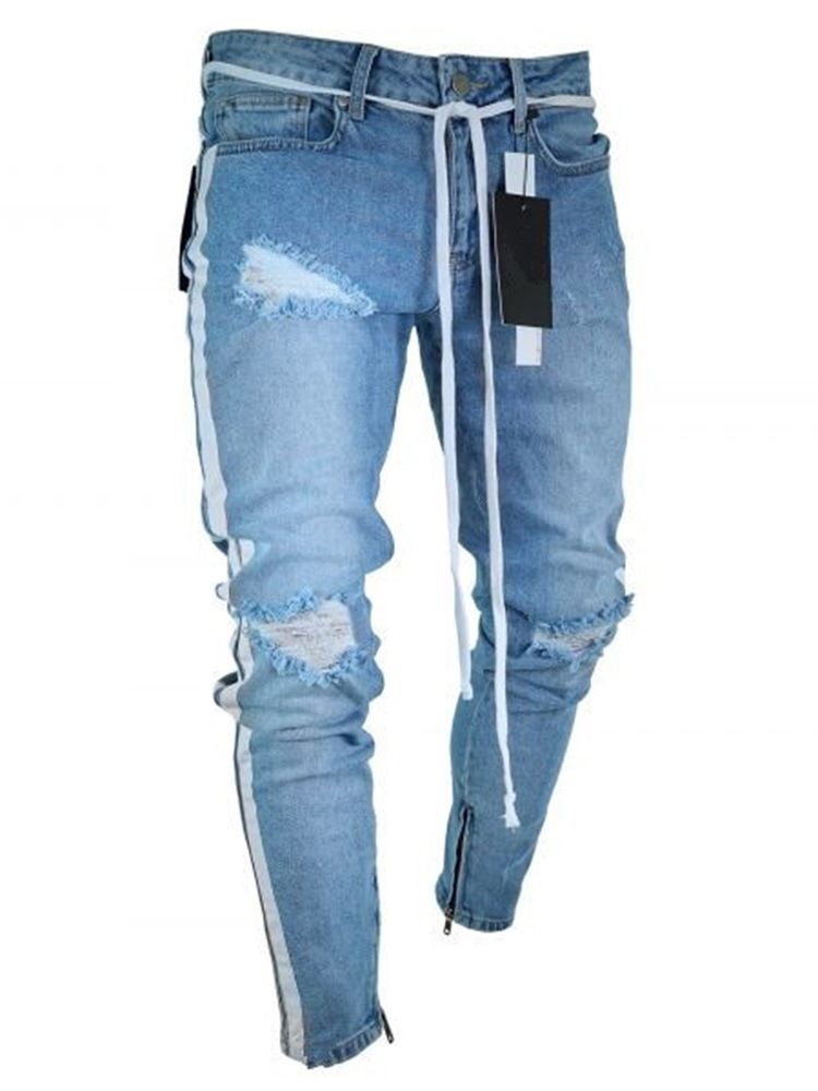 Jeans Taille Moyenne Pour Hommes