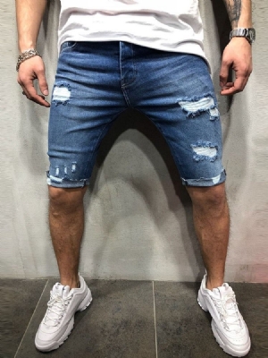 Jeans Taille Moyenne Pour Hommes Avec Fermeture À Glissière