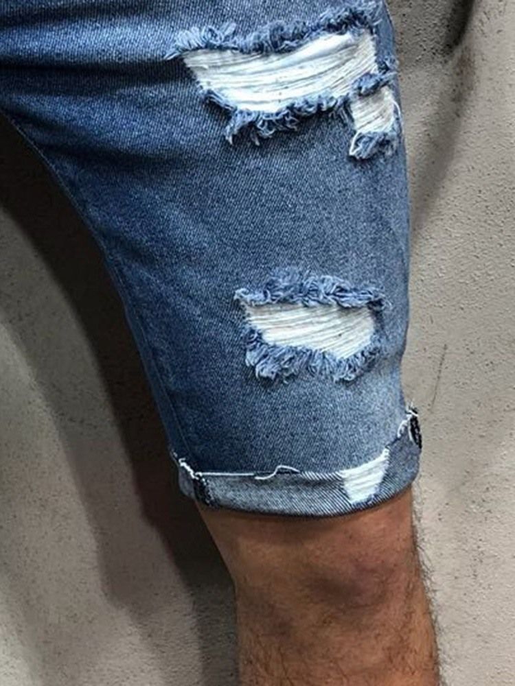 Jeans Taille Moyenne Pour Hommes Avec Fermeture À Glissière