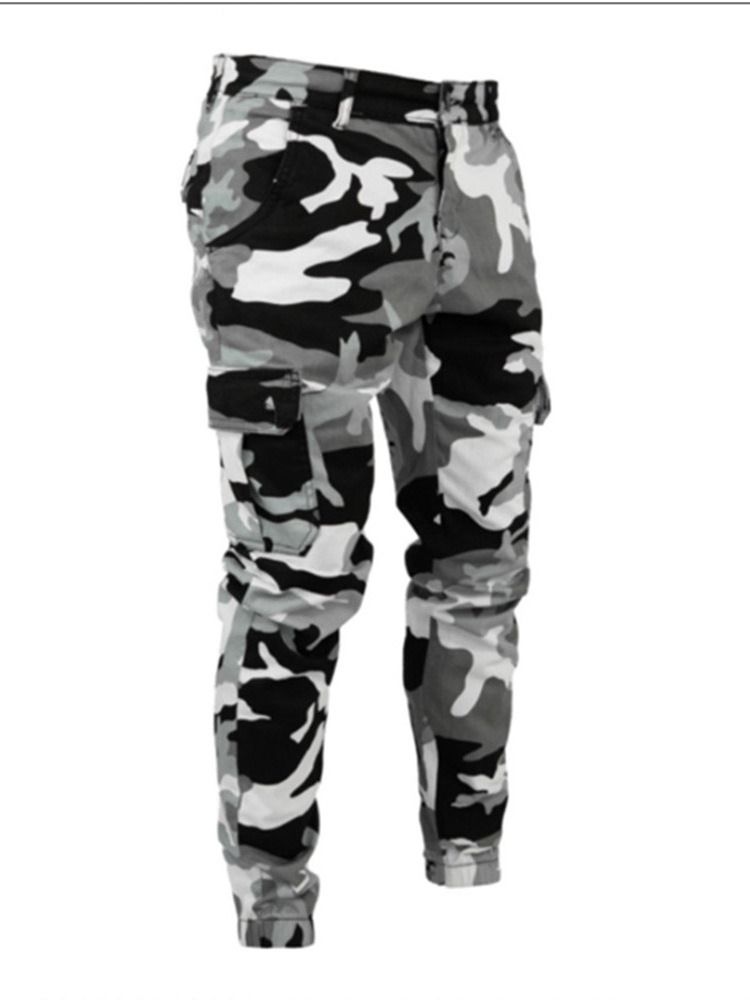 Pantalon Crayon Camouflage Jeans Européen Pour Hommes