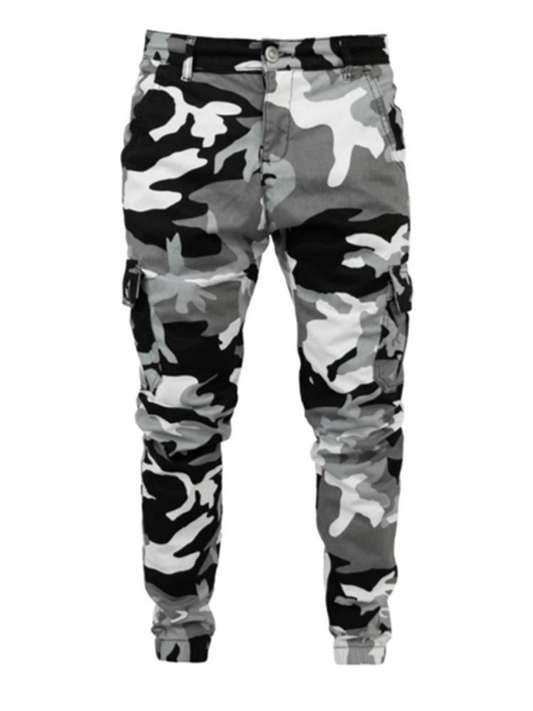 Pantalon Crayon Camouflage Jeans Européen Pour Hommes