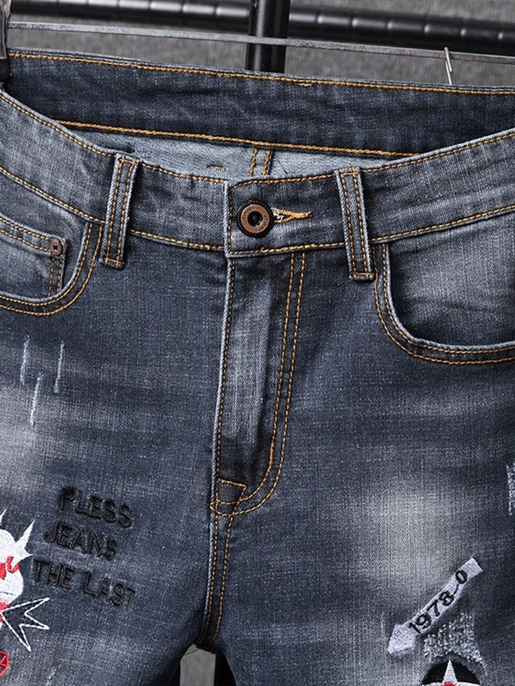 Pantalon Crayon Pour Hommes Jeans Décontractés