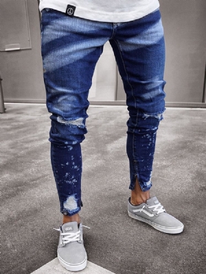 Pantalon Crayon Pour Hommes Zipper Jeans Européens