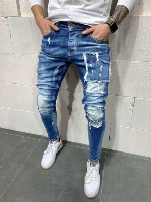 Pantalon Crayon À Poche Jean Coréen Taille Moyenne Pour Hommes