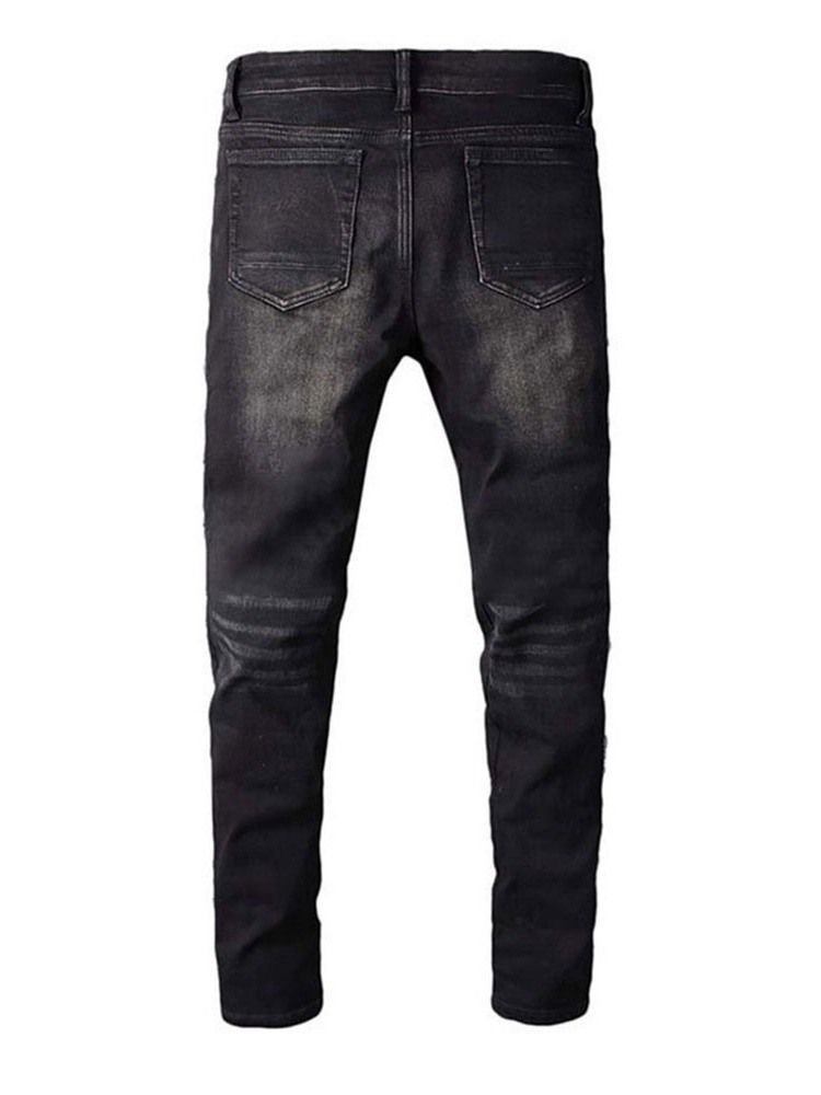 Pantalon Crayon Porté Jean Européen À Fermeture Éclair Pour Hommes