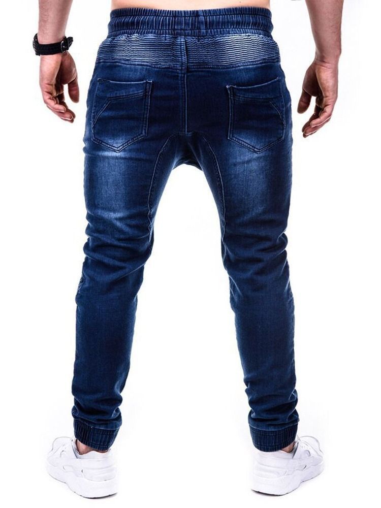 Pantalon Crayon Porté Taille Moyenne Hip Hop Jeans Pour Hommes