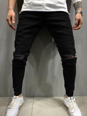 Pantalon Crayon Troué Jeans Décontractés Pour Hommes