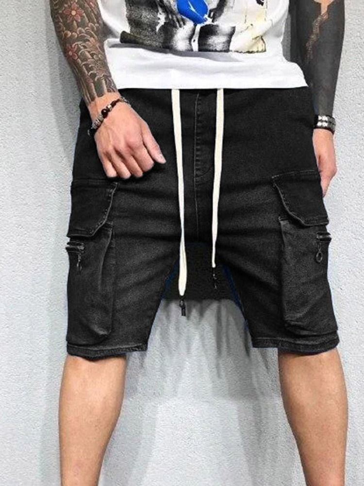 Short Cargo Uni À Lacets Pour Hommes