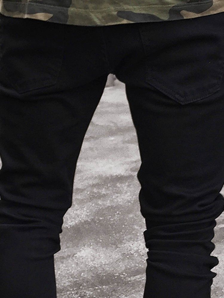 Vêtements Pour Hommes Jean Skinny Déchiré Noir