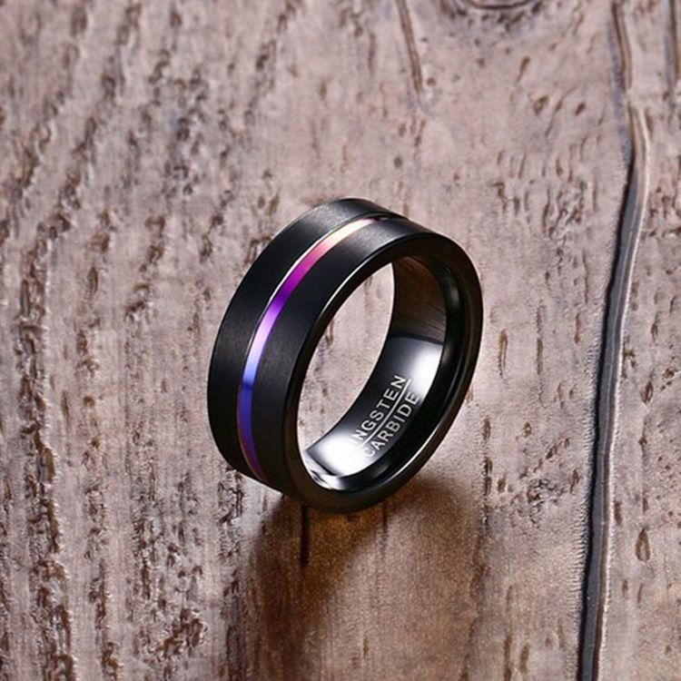 Bague En Acier Au Tungstène Pour Hommes