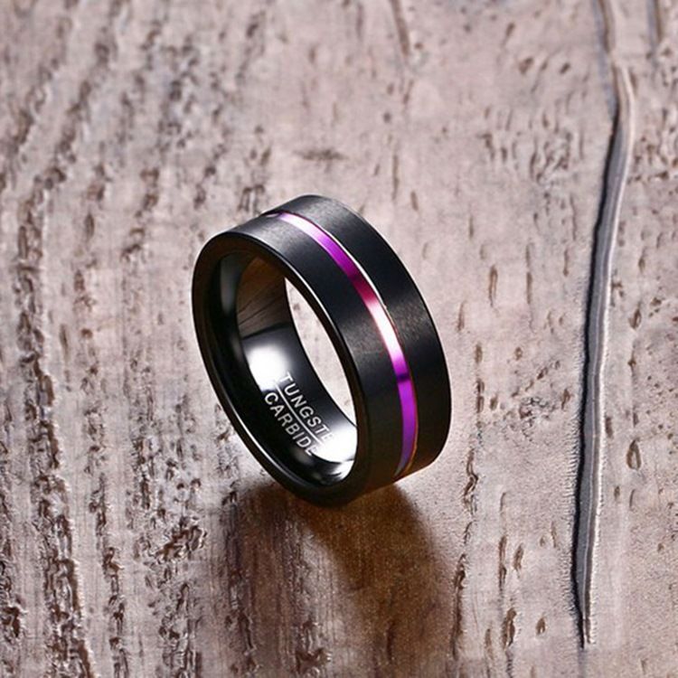 Bague En Acier Au Tungstène Pour Hommes