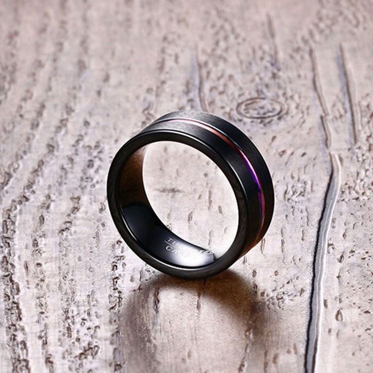 Bague En Acier Au Tungstène Pour Hommes