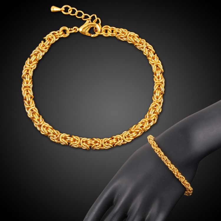 Bracelet En Plaqué Or Twist18k Pour Homme