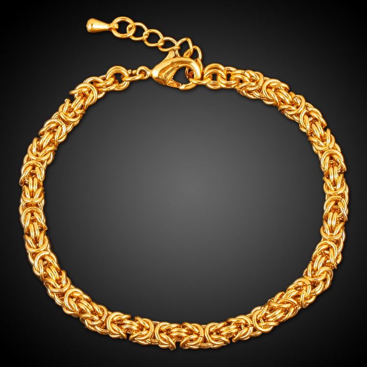 Bracelet En Plaqué Or Twist18k Pour Homme