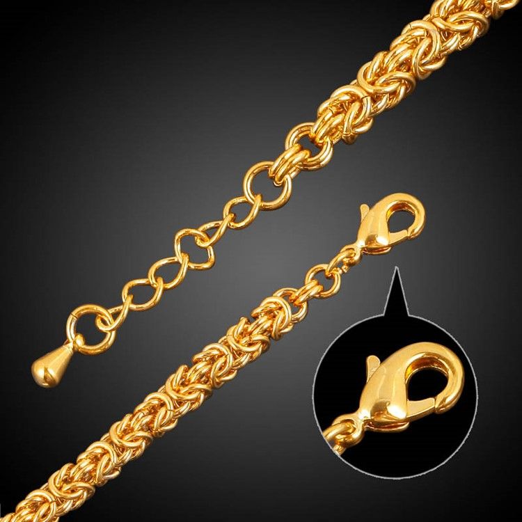 Bracelet En Plaqué Or Twist18k Pour Homme