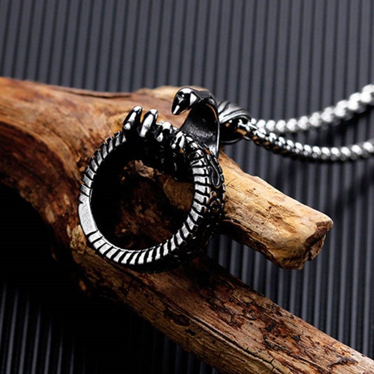 Collier Bague Griffe Hip Hop Pour Homme