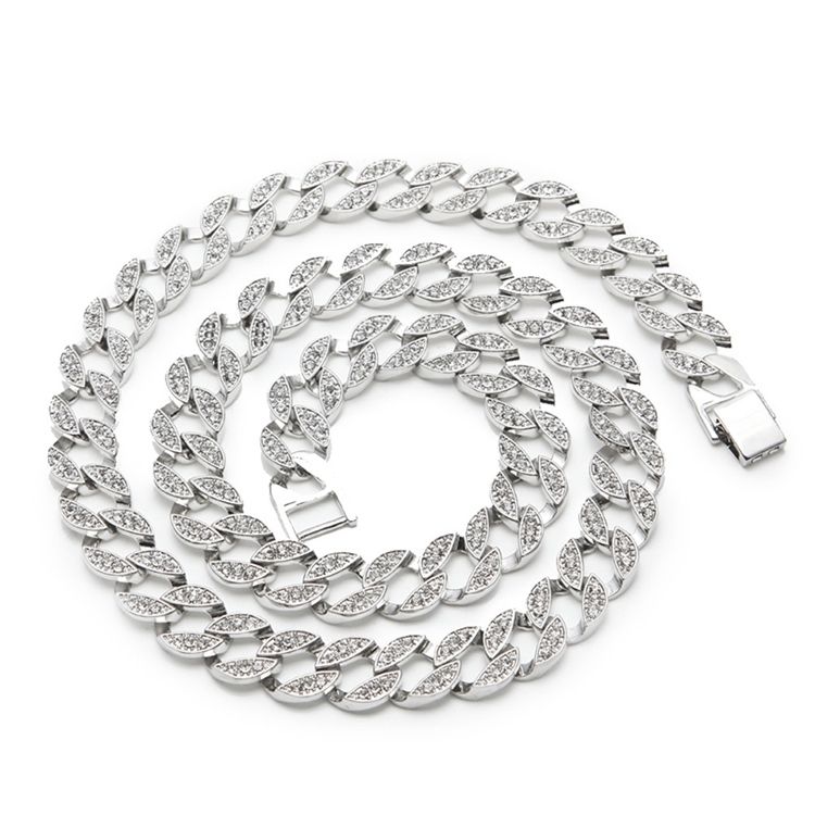 Collier Hiphop À Diamants De Style Cubain Pour Homme