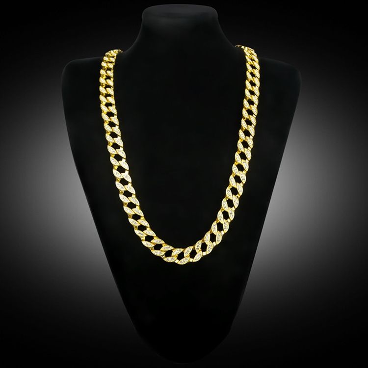 Collier Hiphop À Diamants De Style Cubain Pour Homme