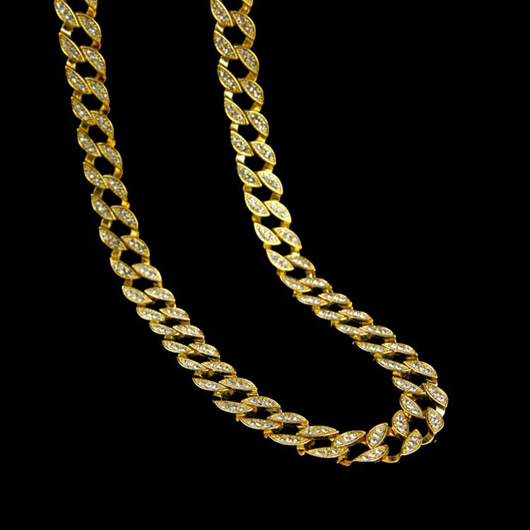 Collier Hiphop À Diamants De Style Cubain Pour Homme