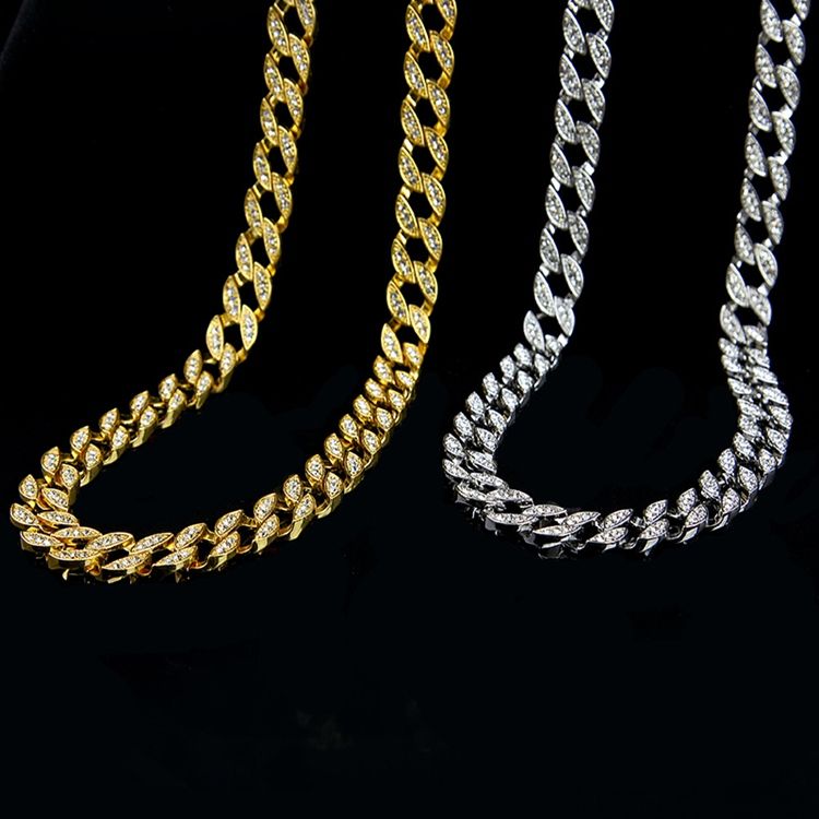 Collier Hiphop À Diamants De Style Cubain Pour Homme