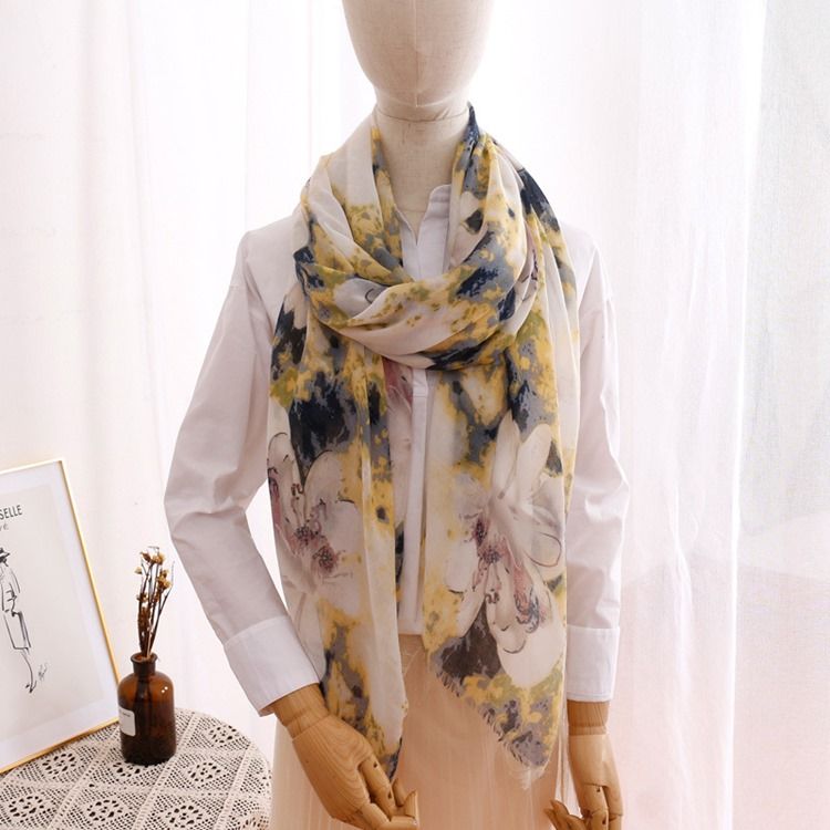 Foulard Imprimé Pour Femme Foulard Fleuri