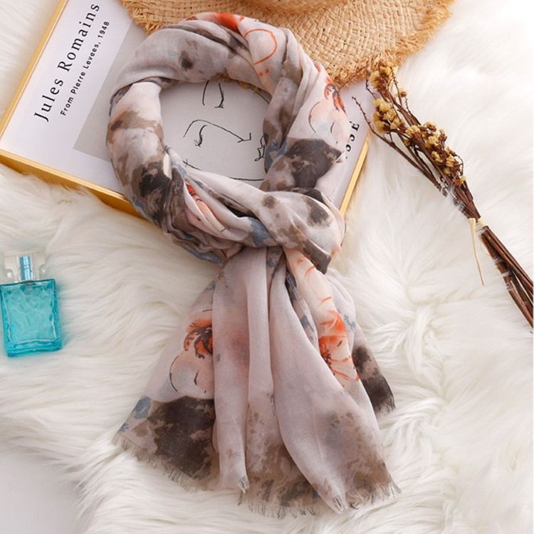 Foulard Imprimé Pour Femme Foulard Fleuri