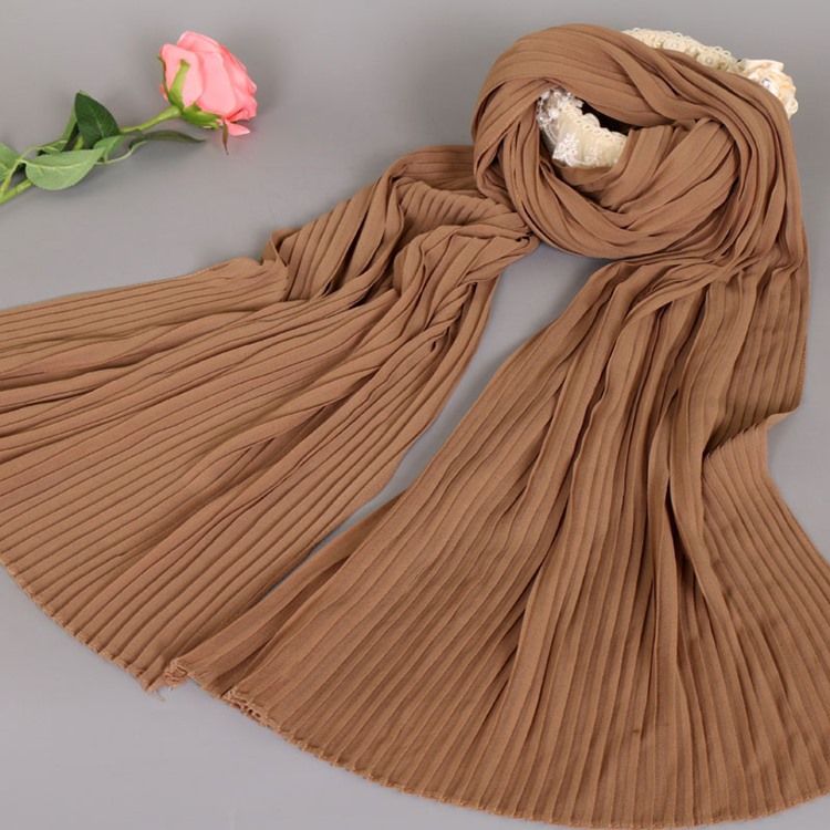 Foulard Uni En Mousseline De Soie Pour Femme