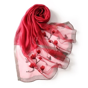 Foulards Fleuris En Soie Pour Femmes