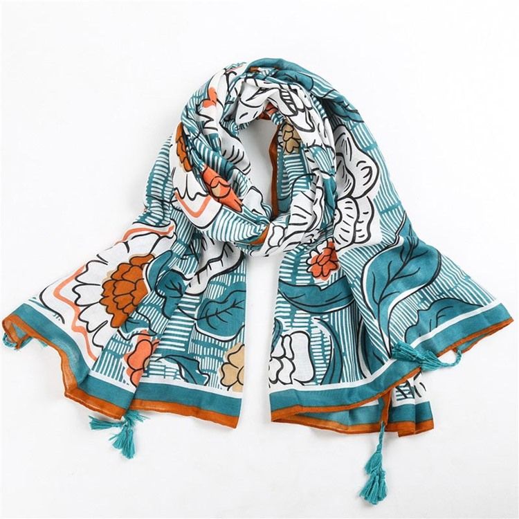 Foulards Rectangle Floral Imprimé Femme