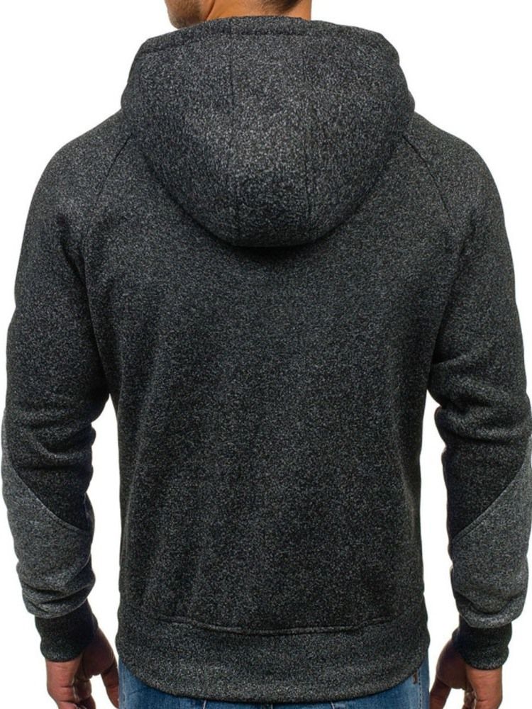 Cardigan À Blocs De Couleur En Molleton Artificiel Loose Hoodies Décontractés Pour Hommes