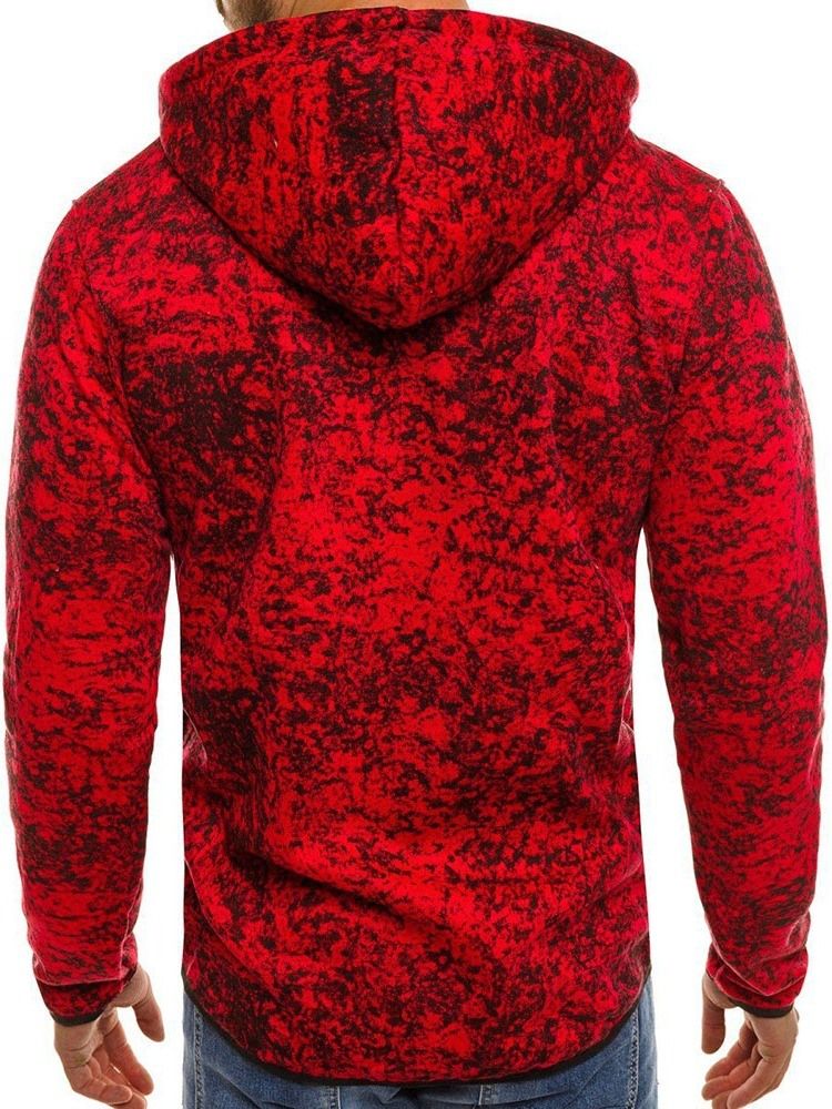 Cardigan À Blocs De Couleurs En Molleton Artificiel Sweats À Capuche D'hiver Pour Hommes