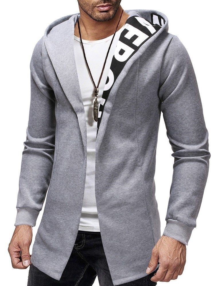 Cardigan Patchwork Épais Casual Hoodies Slim Pour Hommes