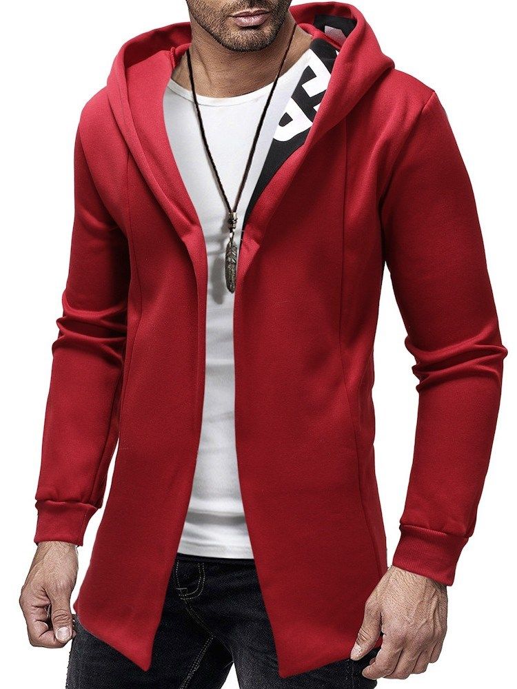 Cardigan Patchwork Épais Casual Hoodies Slim Pour Hommes