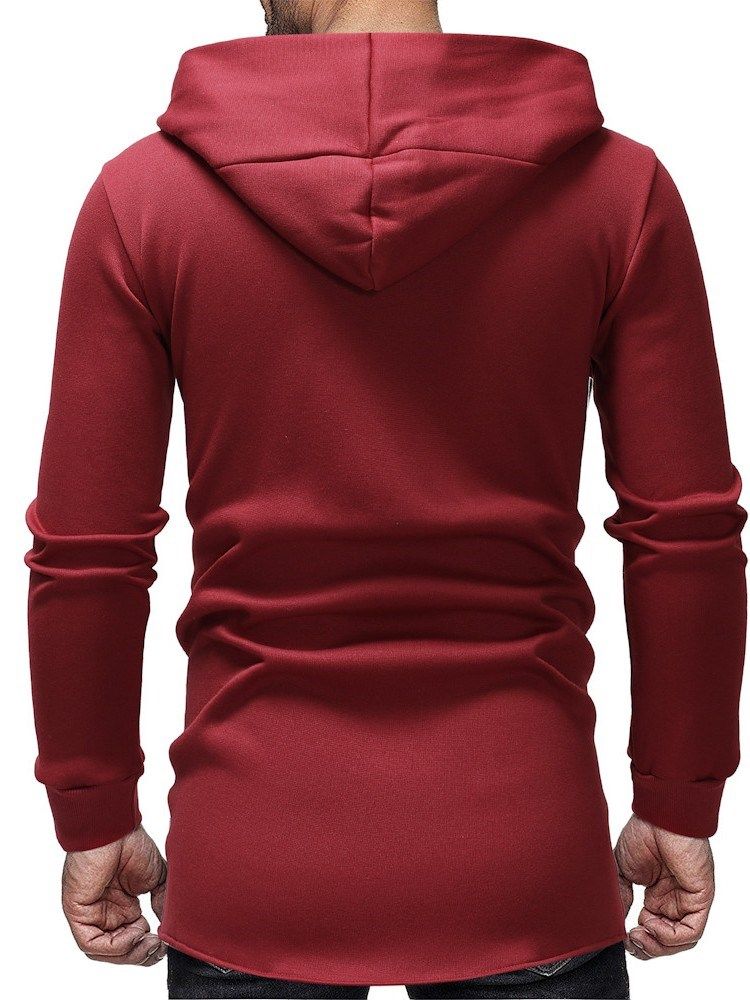 Cardigan Patchwork Épais Casual Hoodies Slim Pour Hommes