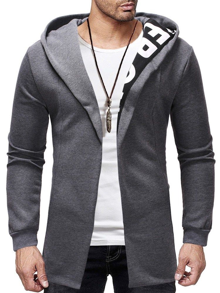 Cardigan Patchwork Épais Casual Hoodies Slim Pour Hommes