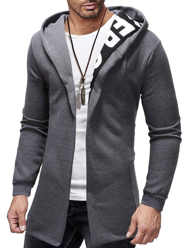 Cardigan Patchwork Épais Casual Hoodies Slim Pour Hommes