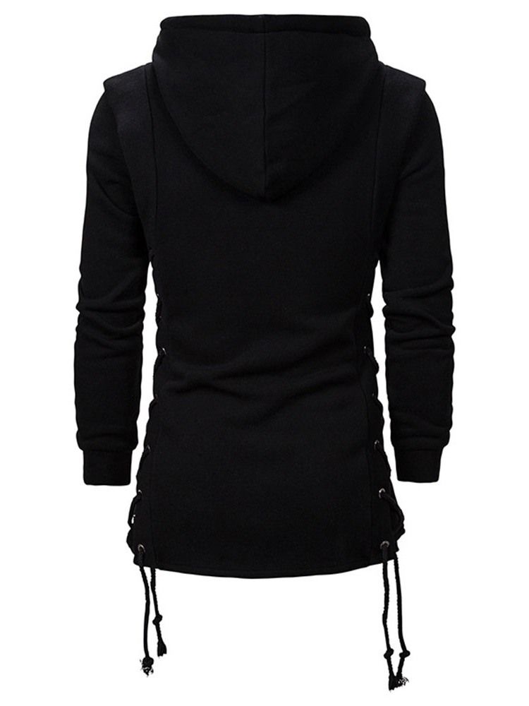 Cardigan Plain Zipper Slim Hommes Hoodies