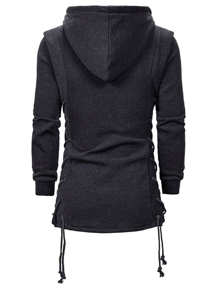 Cardigan Plain Zipper Slim Hommes Hoodies