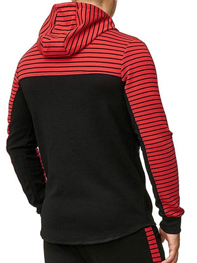 Cardigan À Rayures Zippées Casual Hoodies Pour Hommes