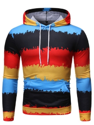 Pull À Capuche À Blocs De Couleurs Pour Hommes