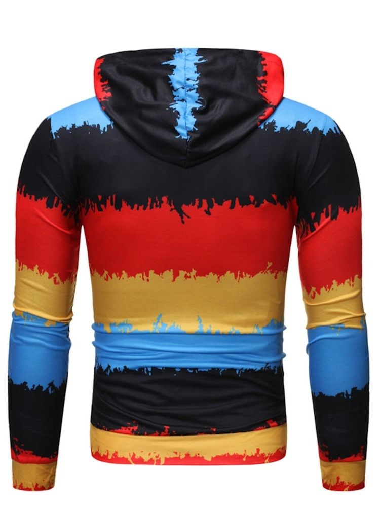 Pull À Capuche À Blocs De Couleurs Pour Hommes