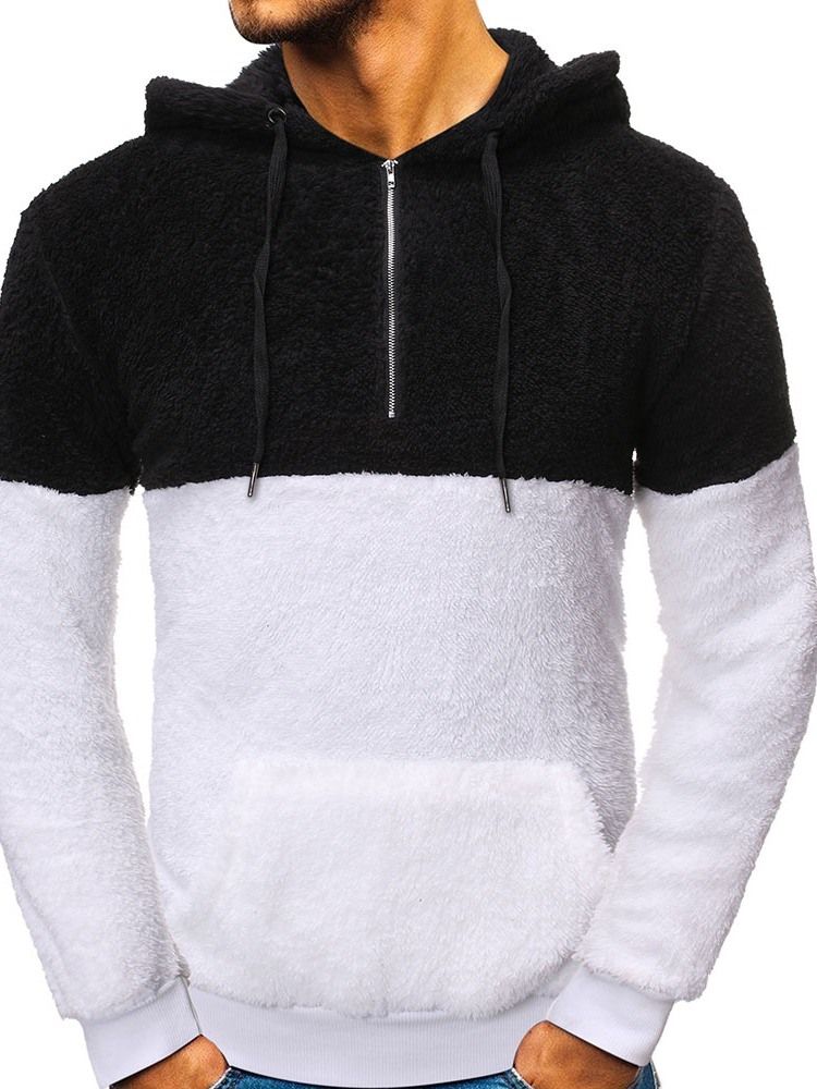 Pull À Capuche En Molleton Avec Poche Pour Hommes