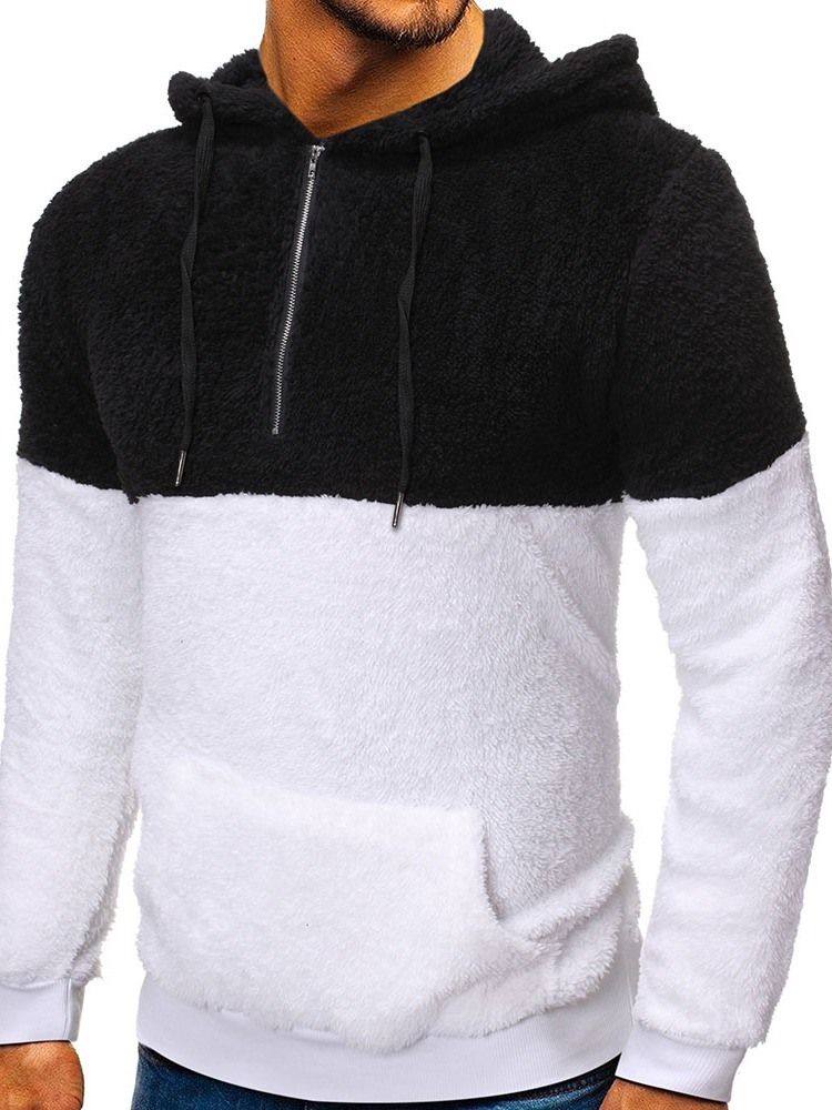 Pull À Capuche En Molleton Avec Poche Pour Hommes