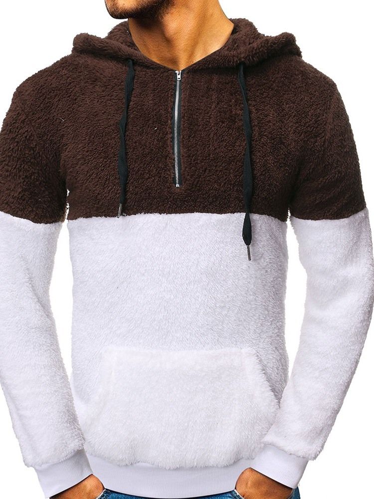 Pull À Capuche En Molleton Avec Poche Pour Hommes