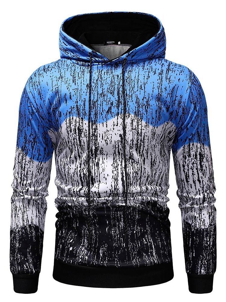 Pull À Capuche En Molleton À Blocs De Couleurs Pour Hommes